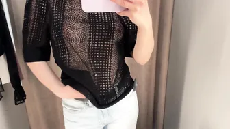 FULLY TRANSPARENT NO BRA Try On Haul 2024 #3