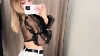 FULLY TRANSPARENT NO BRA Try On Haul 2024 #8