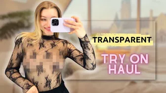 TRANSPARENT Try On Haul 2024: NO BRA for Sheer Clothes at Mall