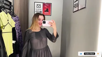 See-Through Dresses Try On Haul with Stacy | Transparent Fabric & No Bra Trend #6