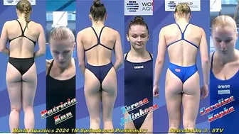 Women's Diving | Tereza Jelinkova | Caroline Kupka | Patricia Kun | World Aquatics 2024 | 1M Prelim