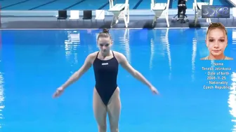 Women's Diving | Tereza Jelinkova | Caroline Kupka | Patricia Kun | World Aquatics 2024 | 1M Prelim #2