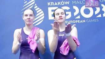 Women's Diving | Kseniya Baylo | Sofia Esman | European Games 2023 10M Synchronized Final Highlight #10