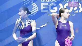 Women's Diving | Kseniya Baylo | Sofia Esman | European Games 2023 10M Synchronized Final Highlight #7