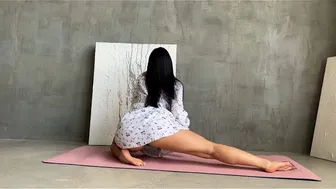 Happy workout stretching full body