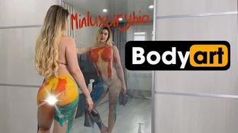 [4K USA Housewife]????????How to clean a mirror? Body art suit Transparent Haul No Bra See Through Try On