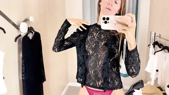 [4K] Transparent Lingerie Try on Haul With Amy 2024 | See-Through Fabric & No Bra Trend №2 #5