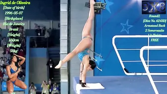 Women's Diving | Ingrid Oliveira | 10M Platform | Santiago 2023 | #diving #sports #watersport #5