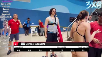 Women's Diving | Aimee Wilson | 1M Spring board Highlight | 2023 Summer National Diving Championship #7