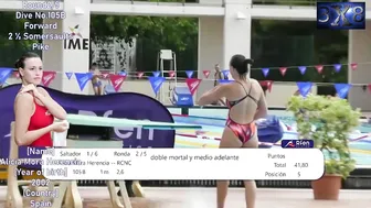 Women's Diving | Alicia Mora Herencia | 1M Springboard Highlight | 2022 Spanish Diving Champs #10