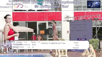 Women's Diving | Alicia Mora Herencia | 1M Springboard Highlight | 2022 Spanish Diving Champs #6