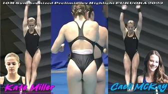 Women's Diving | Kate Miller | Caeli McKay | 10M Synchronized Preliminary Highlight | FUKUOKA 2023