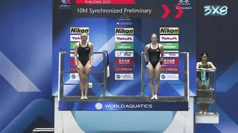 Women's Diving | Kate Miller | Caeli McKay | 10M Synchronized Preliminary Highlight | FUKUOKA 2023 #2