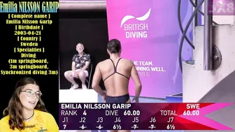 Women's Diving | Emilia Nilsson Garip | British Diving Champs 2023 | 3M Platform Highlight #3