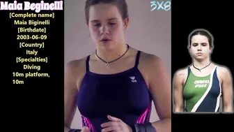 Women's Diving | Beautiful Italian Diver | Maia Beginelli | Close-Up | #diving #watersport #2