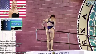 Women's Diving | Elle Renner | Highlight | SEC 2023 | #diving #sports #4