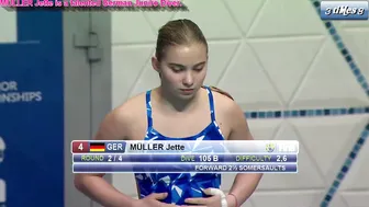 Women's Diving | Jette Muller | Beautiful German Junior Diver | 1M FINAL | KYIV 2021 #4