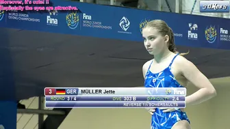 Women's Diving | Jette Muller | Beautiful German Junior Diver | 1M FINAL | KYIV 2021 #6