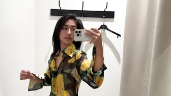 4K| Try on haul transparent blouse and top for work from Dolce Gabbana in Budapest✌♥️♥️ #10