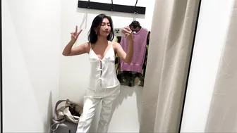 4K| Try on haul transparent blouse and top for work from Dolce Gabbana in Budapest✌♥️♥️ #2