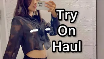 4K| 2024✌????E-girl Try on haul Transparent in Red21