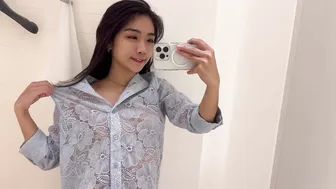 4K try on haul with bunnybrownie in clavin Klein |#seethrough #transparent #tanskin #tryonhaul2024 #4