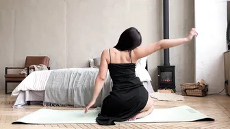 Dress stretching legs / yoga workout at home #7