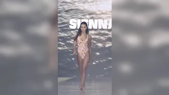 4K Vertical] Sienna Swim Part-1 in Slow Motion | Miami Swim Week The SHOW 2023 | DC Swim Week #4