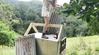 Zero-Waste Building in the Rainforest - an Off Grid Tiny House for my Ducks! #9