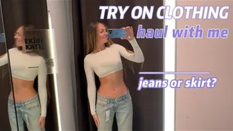 Shopping with me: jeans or skirt?