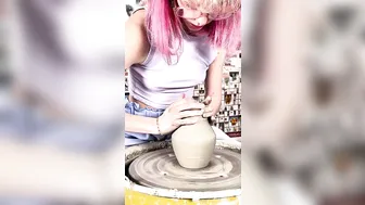 Doing Pottery on a Pottery Wheel #8