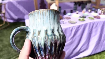 How I set my my art booth at an art show, pottery haul #10