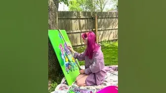 Outside painting timelapse, ASMR.. kinda lol?