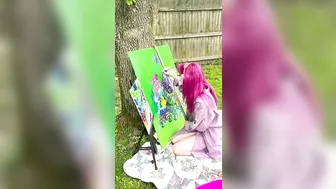 Outside painting timelapse, ASMR.. kinda lol? #10