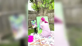 Outside painting timelapse, ASMR.. kinda lol? #2