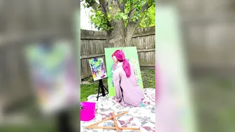 Outside painting timelapse, ASMR.. kinda lol? #3