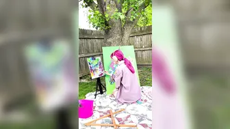 Outside painting timelapse, ASMR.. kinda lol? #4