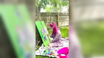 Outside painting timelapse, ASMR.. kinda lol? #8