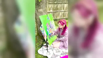 Outside painting timelapse, ASMR.. kinda lol? #9