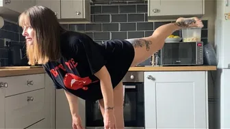 Kitchen balance yoga