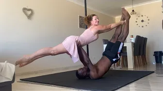 Acro yoga practice