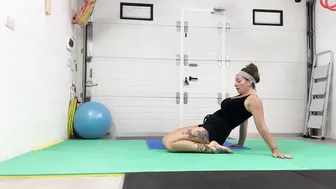 Instructional glute and quad stretches #9