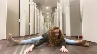 Changing room stretching #3