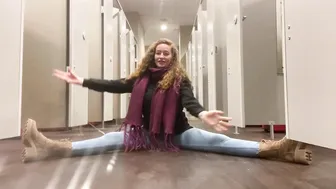 Changing room stretching #4