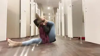 Changing room stretching #5