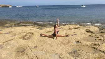 Beach yoga