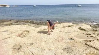 Beach yoga #9