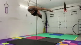 Pole handstand combo