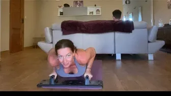 Push ups with board