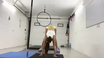 Day 1 journey to straddle lift handstand #2